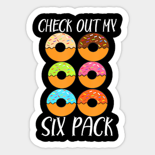 Check Out My Six Pack Donu Funny Gym Sticker